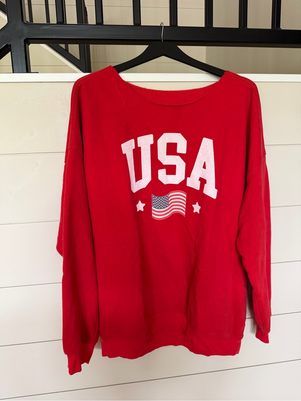Red USA Graphic Sweatshirt